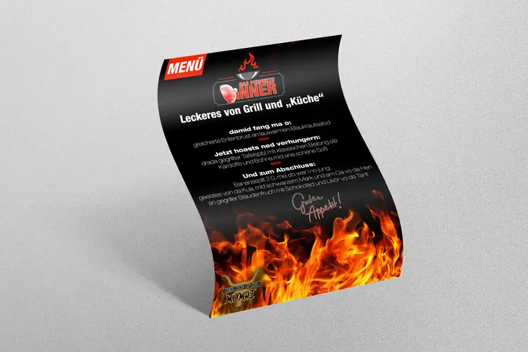 Mumai The Real King of BBQ Das perfekte Dinner Flyer